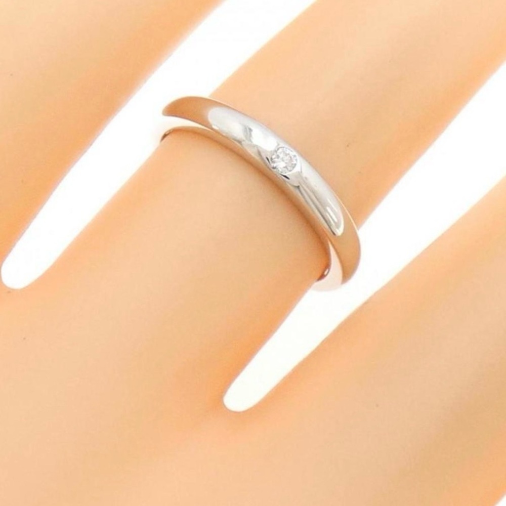Tiffany silver & diamond stacking ring size 4.75 - Picture 4 of 4